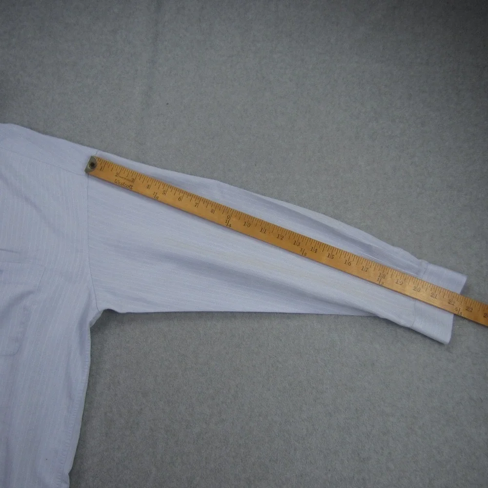 VALENTINO CHRISTY Paris Dress Shirt Mens 100 US Large Blue Button‎ Up LS - Picture 14 of 16
